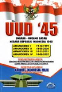 Image of UUD '45 UNDANG-UNDANG DASAR NEGARA REPUBLIK INDONESIA 1945